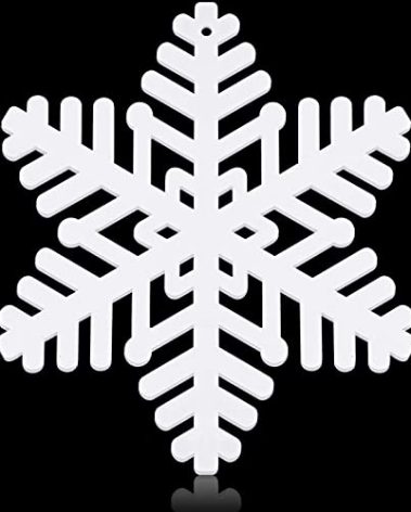 Vicenpal 12 Pieces Large Wooden Snowflakes Ornaments 12 Inch Christmas Wooden Hanging Snowflake Ornaments Outdoor Decor for Window Decor Winter Indoor Decorations(Simple Style)