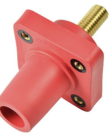 Marinco Power Products CLS40FRSB-C CLS 16 Series Panel Mount (400A/ 600V) 1.125" Threaded Stud; Female - Red (C)