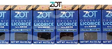 ZOT 100% pure Organic Licorice with Anise, 0.4 ounce Flip Top Box, set of 6