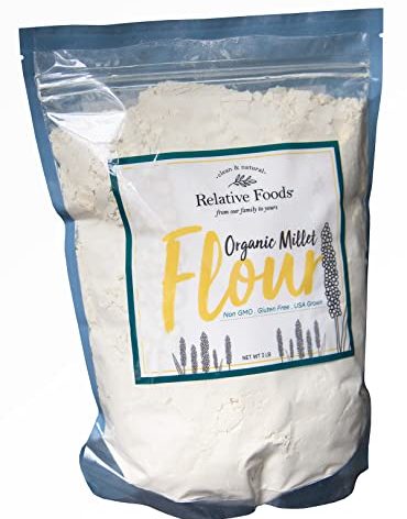 Millet Flour 3 pounds USDA Organic, certified gluten free, sourced 100% from the USA dry milled with no additives