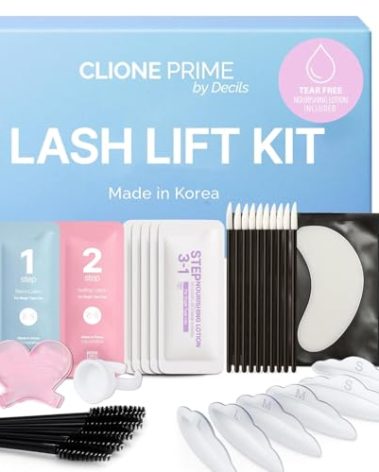 Korean Lash Lift Kit - 5 Sets At Home Eyelash Perm Kit with Upgraded Glue, Eyelash Lift Kit, DIY Lash Perm Easy for Beginner & Professional, Semi Permanent Perming Wave Suitable For Salon & Home