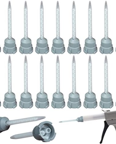 Huiyinxuan Epoxy Mixing Nozzle Static Mixing Tips 21Pieces 16-Element for 1:1 Manual Applicator Two Part Mix