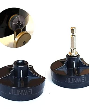 JILINWEI [2 Pack] Addi Knitting Machine Adapter with 1Pcs Hex Steel Bit Power Screwdriver Attachment for Drill,Quick Knit Power Adapter,Crank Handle Adapter for Addi Express/King Size