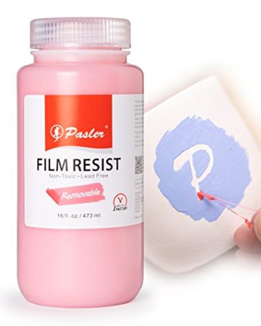 Pasler Film Resist,Latex Resist, for Pottery Bisque or Greenware,removable water-based film,16 fl oz / 473 ml