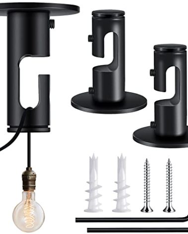 Moxweyeni 2 Sets Swag Hook Kits Modern Ceiling Chandelier Hook Ceiling for Decoration Lights Cable Hanging Pendant Lamp Cable