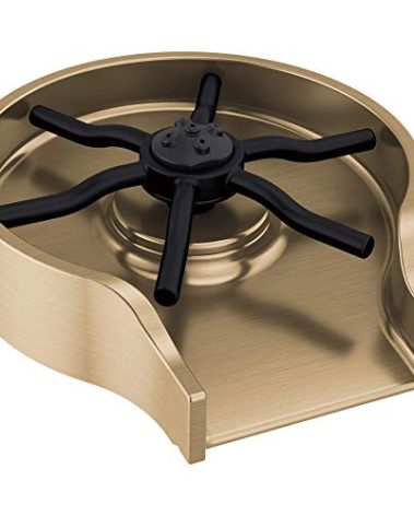 Delta Brushed Gold Metal Glass Rinser for Kitchen Sink, Cup Washer for Sink, Bottle Washer, Champagne Bronze GR250-CZ