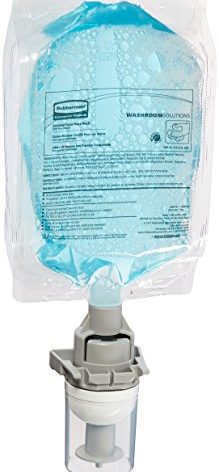 Rubbermaid Commercial Products Flex Moisturizing Foam Hand Soap Refill 500mL Light Floral Scent Compatible with RCP's Flex Dispensers for Restrooms/Bathrooms in Schools/Gyms/Offices Green