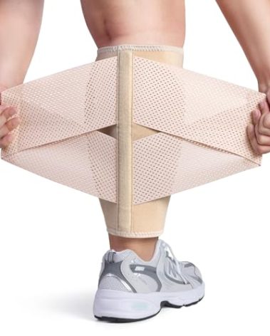 iDonua Swollen Lower Leg Calf Compression Brace for Swelling for Women, Pressure Adjustable Support Bandage for Varicose Vein, Edema, Torn Calf Muscle, Soreness, Strain, Cramps - L/XL