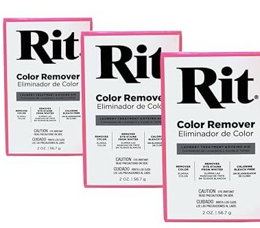 Rit Dye Laundry Treatment Color Remover Powder, 2 oz, 3-Pack