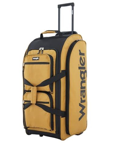 Wrangler Wesley Rolling Duffel Bag, Ambergold, Large 30-Inch