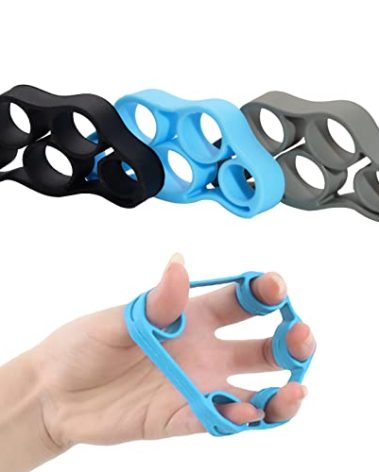 3 Pcs Hand Grip Strengthener, Finger Exerciser, Grip Strength Trainer, Hand Resistance Bands for Arthritis Carpal Tunnel Exercise Guitar and Rock Climbing (3 Size)