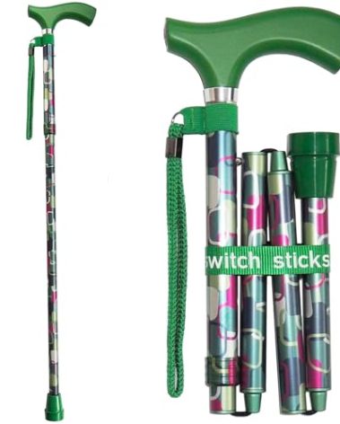 Switch Sticks Walking Cane for Men or Women, Foldable and Adjustable from 32-37 Inches, FSA and HSA Eligible, Luxury Vienna