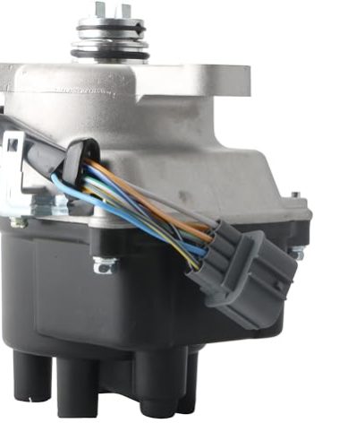 EVERESTWAY Ignition Distributor 8 Pins Compatible for 1999 2000 2001 Honda CRV CR-V 2.0L DOHC Black Cap and Rotor kit Replacement 30100-P6T-T01 TD-74U