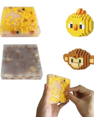 2 Packs Building Blocks Picking Pad Skin Picking Fidget Toys for Dermatillomania Hair Pulling Silicone Picking Pad for Anxiety Adult