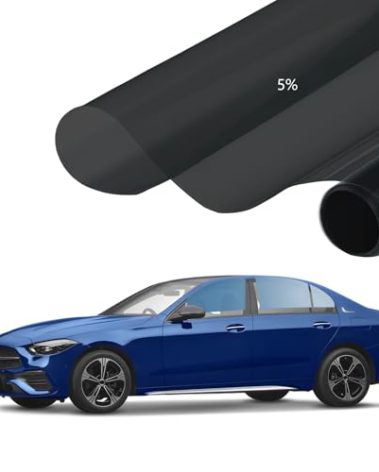 Car Window Tint 36 in x 15Ft- 5% VLT, Nano Ceramic Window Tint Film for Car, UV&IR Protection Heat Insulation Anti-Explosion Scratch Resistant with Installation Tools