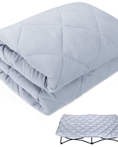 Sheet for Regalo My Cot Portable Toddler Bed, Joovy Travel Cot (Sheet Only, Bed not Included), Soft Child Travel Cot Padded Cover, Grey