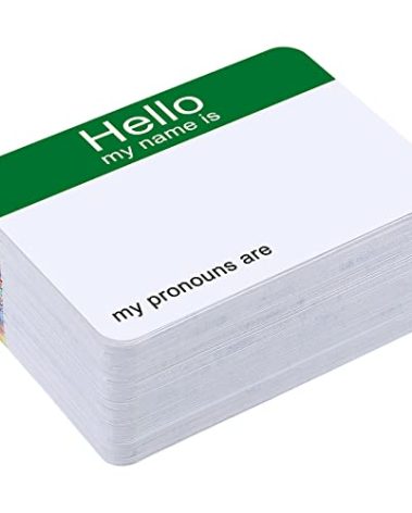 200 Pcs Hello My Pronouns are Sticker Decal Vinyl Stick on Name Tag Stickers Removable Blank Adhesive Name Tags for Kids Adults Conference Schools Party Badge Identification Label (Multicolored)