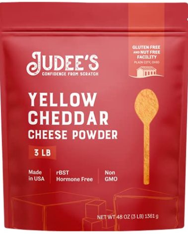 Judee's Gluten Free Yellow Cheddar Cheese Powder - Popcorn & Snack Seasoning - Gluten-Free Nut-Free Powder - 3 lb, Pack of 1