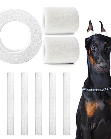 ziyue Doberman Ear Posting Kit, Dog Ear Cropping Dog Ears Stand up Care Tape Kit for Doberman Pinscher Dogs