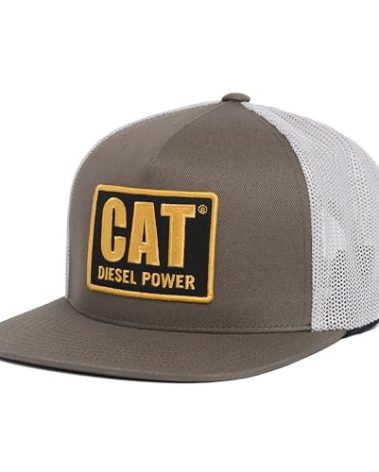 Caterpillar Men's Diesel Power Flat Bill Cap, Dark Earth, One Size