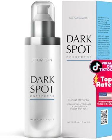 EnaSkin Dark Spot Remover Face & Body Serum: Age Spot Sun Spot Freckles Melasma Brown Spot - Advanced Formula with Niacinamide for Women and Men (1.0 Fl Oz)