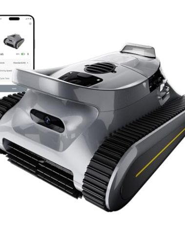 Cordless Robotic Pool Cleaner -Pool Vacuum 180W Brushless Motor, 45,000Pa Suction, Wall Climbing, Sonar Navigation, 3 Modes Automatic Pool Robot for Inground & Above-Ground Pools Up to 2150 Sq. Ft.