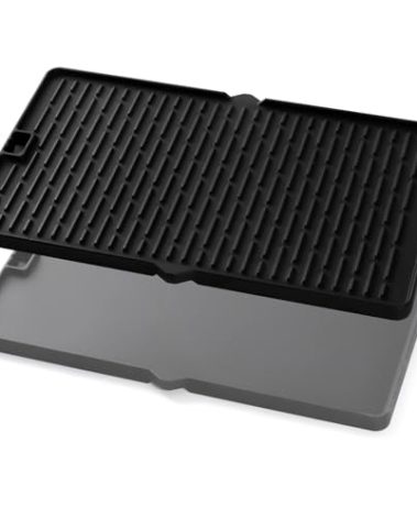7404 Griddle Parts for Weber Summit Griddle 400 600 Series S-670 S-470 E-470 Grill Replacement Parts Reversible Cast Iron Griddle Plate for Weber Summit Silver C/D Gold A B D Platinum A B Flat Top