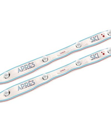 FUNBOY Plastic Inflatable Shot Board Ski, 4 Shot Capacity 6-feet Long, 4 Shot Cups Included, Apres Design, 2 Piece Set