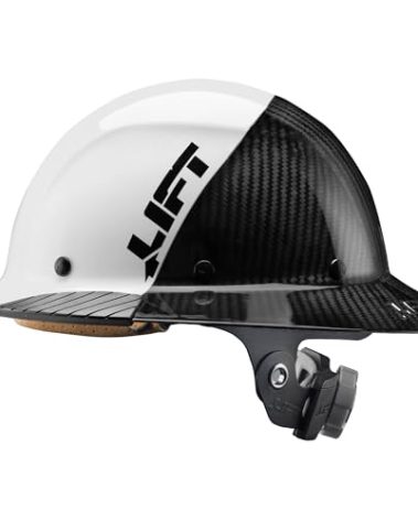 LIFT Safety HDF50C-20CK DAX Carbon Fiber Full Brim 50-50, White/Black Camo