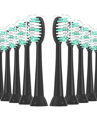 XIAOHEAD Replacement Toothbrush Heads 10 Pack for AquaSonic Black Series and Vibe Series Electric Toothbrush