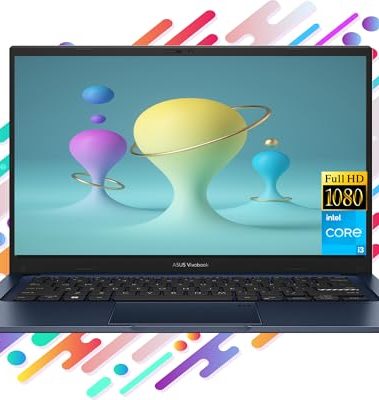 ASUS Laptop Computer, 14’’ FHD Display Vivobook Laptops, Intel Core i3-1215U, 16GB RAM 1TB SSD, Webcam, Bluetooth, Wi-Fi 6E, Windows 11 Pro, Blue, Ready for College Student and Daily Work Life