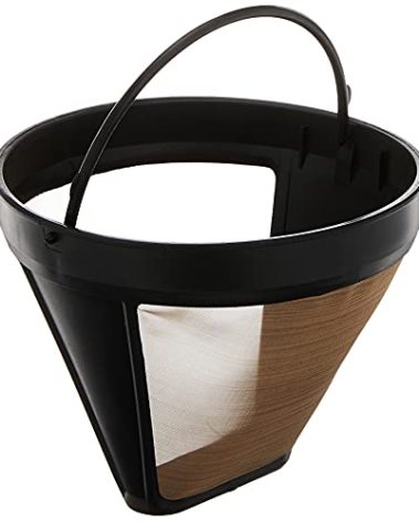 Braun Gold Tone Permanent Coffee Filter, Reusable #4 Cone Shaped, No Paper Filter Needed, Fits Coffee Makers Series 7 & Series 9, BRSC002