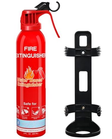 Fire Extinguishers for Home, 1 Pack Vehicle Fire Extinguishers for A B C K Fire Types, Portable Extinguisher for Car Boat Kitchen House Office Garage Marine