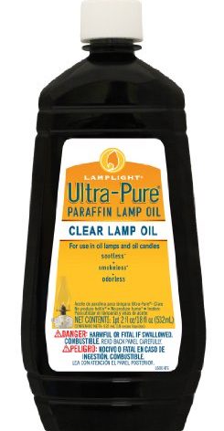 Lamplight 18 oz. Ultra-Pure Lamp Oil - liquid paraffin oil for indoor use, sootless, smokeless and odorless, clear, emergency kit 60014