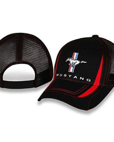 Ford Mustang Black Hat/Cap with Mesh Back and Adjustable Closure