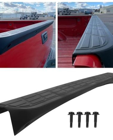 ECOTRIC Tailgate Cap Top Protector Molding Spoiler Cover Compatible with 2007-2013 Chevy GMC Silverado Sierra 1500 2007-2014 2500 3500 Replacement for 25844299 GM1904104