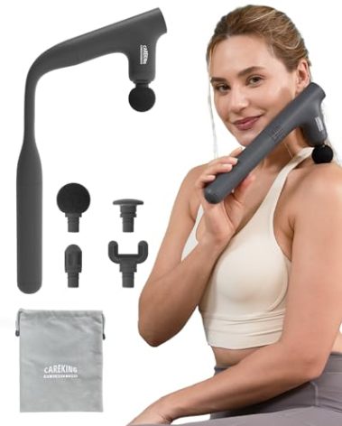 CAREKING WE ALWAYS CARE Convertible 3-in-1 Massage Gun Deep Tissue with Extended Handle, Back Pain Relief Percussion Muscle Massager for Neck Shoulder Men Women