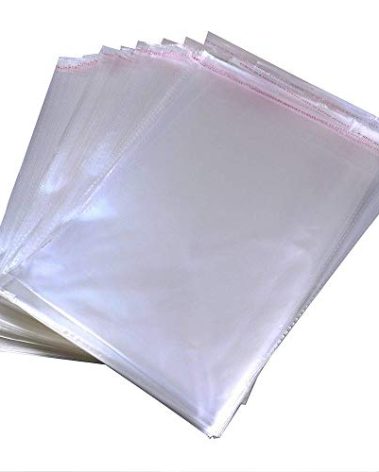 Borningfire 200 Pcs 10" x 13" Self Seal Clear Cellophane Bags Resealable Plastic Apparel Bags Perfect for Packaging Clothing, T-Shirt, Brochure, Prints, Handicraft Gift