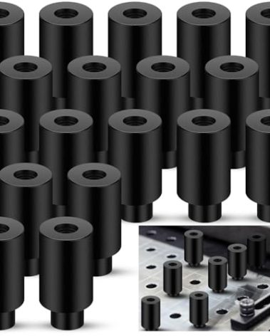 Hicarer 20 Pcs 5/8" x 1" x 1.5" Welding Table Fixture Pins Clamps Stop Alignment Square Quick Setup Welding Accessories