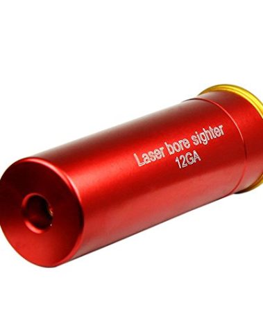 12GA Red Dot Laser Bore Sight in-Chamber Cartridge Laser Bore Sighter with Two Sets Batteries