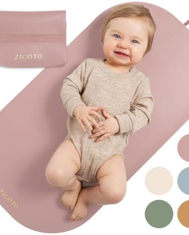 Beautiful Portable Baby Changing Pad - Wipeable and Easy to Clean Diaper Changing Mat - The Perfect Waterproof Vegan Leather Pad for Traveling