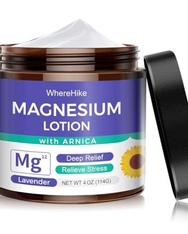 Stilip Magnesium Lotion with Arnica - Magnesium Cream for Sleep & Pain, Muscle Relaxation, Deeply Soothing Formula for Daily Hydration - Lavender1