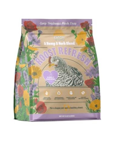 Eaton Pet and Pasture Roost Refresh, Aromatic Herb and Hemp Blend, Odor Eliminator, Coop Freshness Made Easy, 5LB