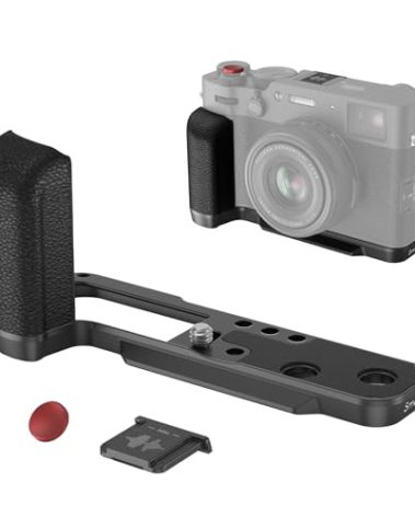 SmallRig X100VI / X100V Handgrip L-Shape Grip with Quick Release Plate for Arca, Lightweight Silicone Side Handle, Shutter Button and Hot Shoe Cover for FUJIFILM X100VI / X100V Cameras (Black) - 4556