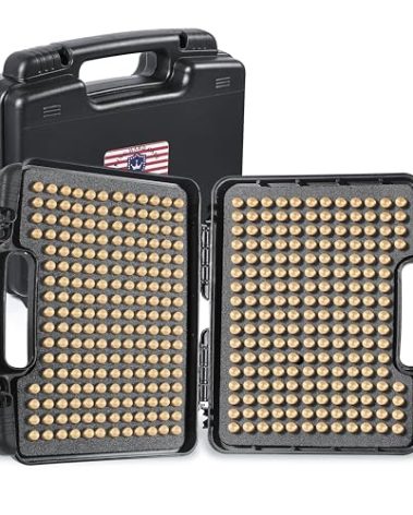 Kinghardcase 390Round 9mm Ammo Storage Case, Travel Safe/Mil Spec/Waterproof Ammo Box - for 9x19mm Parabellum/9mm Luger, 380ACP, 38 S&W, 356 TS&W,7.63mm Mannlicher,8mm Steyr,.357SIG