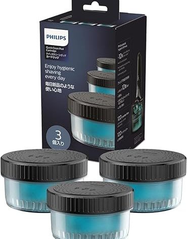 Philips Cleaning Solution for Electric Shaver S5000 S7000 S9000 S9000 Quick Clean Pods Cartridges Lemon Scent 160ml 3 Pack (About 9 Months) CC13/51