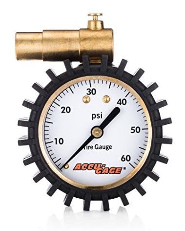 Accu-Gage Presta Valve MTB CX Tire Pressure Gauge, 60psi