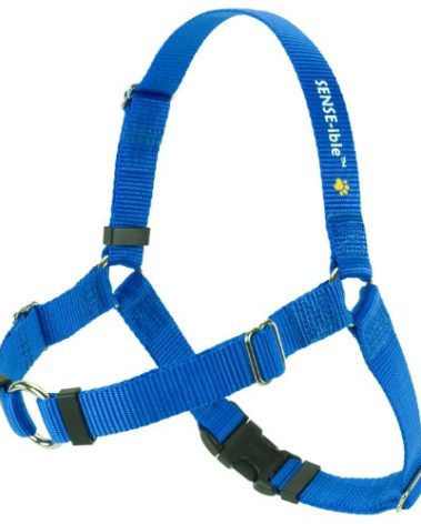 Sense-ible No-Pull Dog Harness (Blue, Medium/Large Wide)