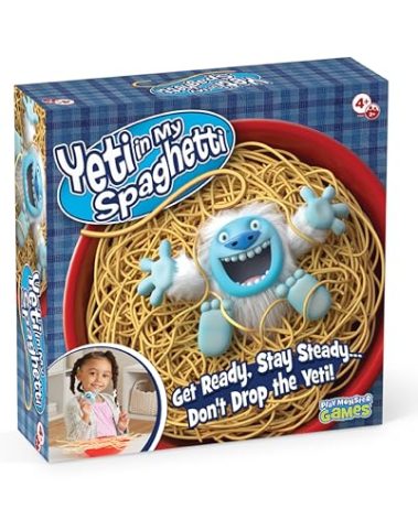 Yeti in My Spaghetti Board Game – Kids Games, Family Game, Multi-Player, Board Games for Family Night, Preschool Toys, Hand-Eye-Coordination Game, Don’t Drop Yeti, Ages 4+