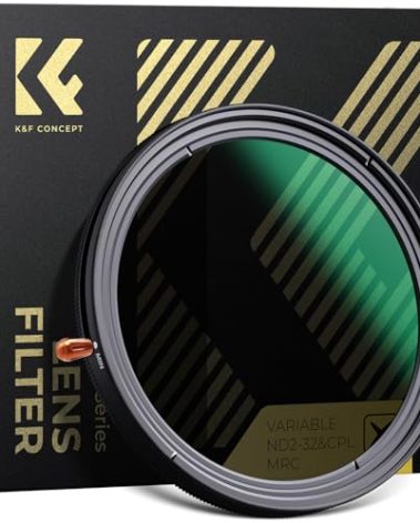 K&F Concept 86mm Variable Fader ND2-ND32 ND Filter and CPL Circular Polarizing Filter 2 in 1 for Camera Lens No X Spot Waterproof Scratch Resistant (Nano-X Series)